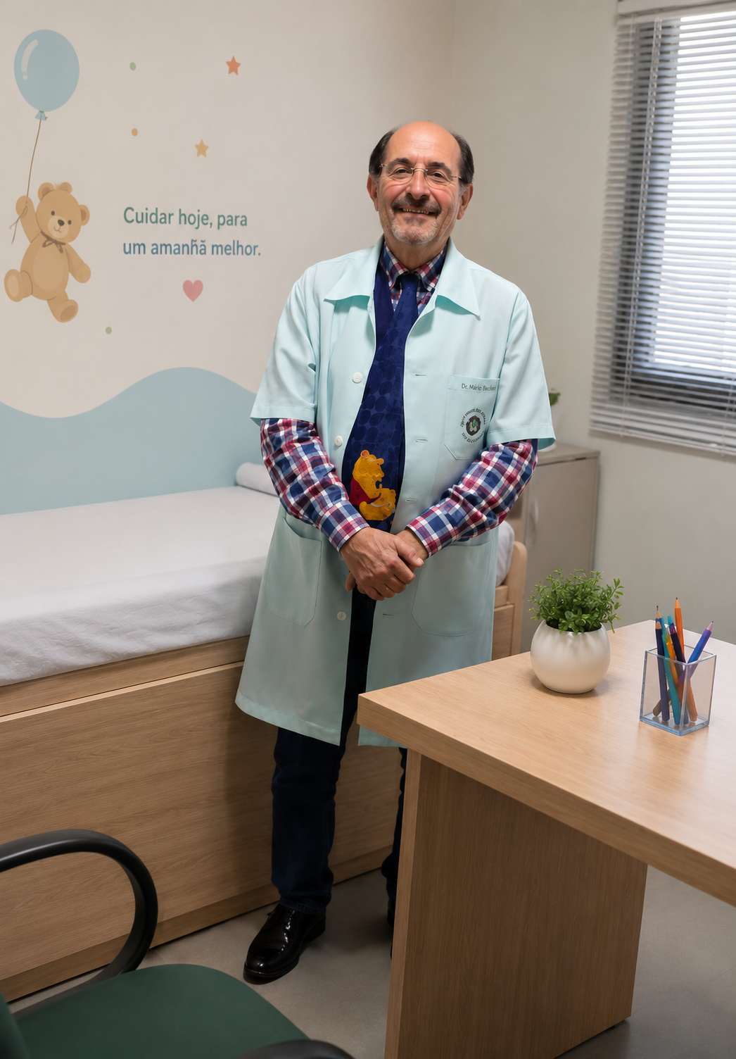 Retrato do Dr. Mario Becker, pediatra em Campinas e Nova Campinas