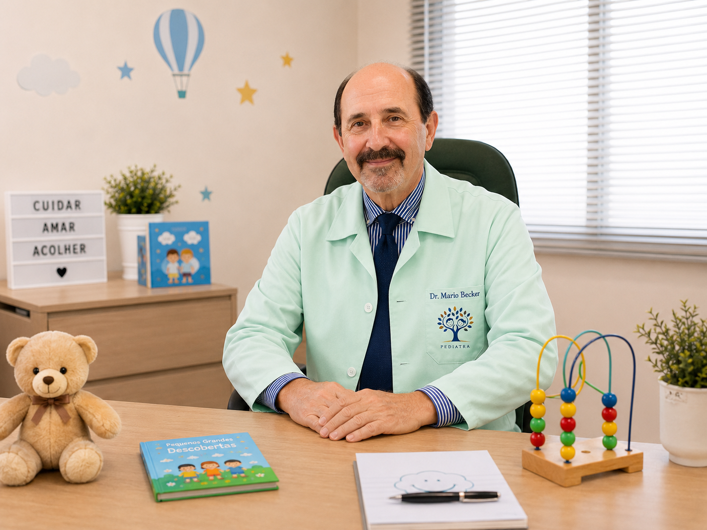 Retrato do Dr. Mario Becker, pediatra em Nova Campinas, Campinas - SP